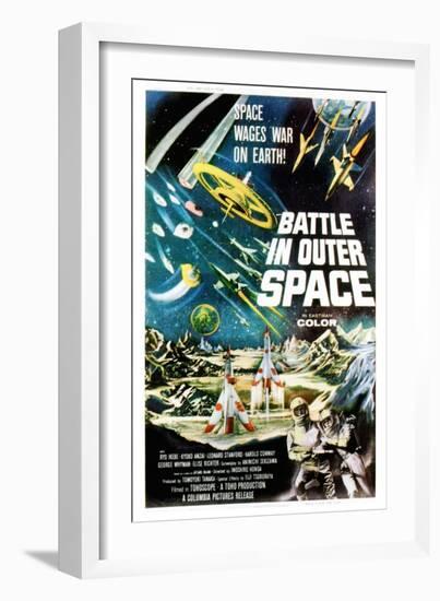 Battle In Outer Space, (AKA Uchu Daisenso), 1959-null-Framed Art Print