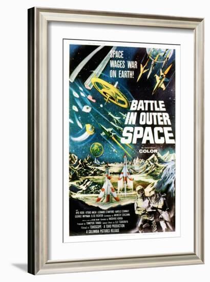 Battle In Outer Space, (AKA Uchu Daisenso), 1959-null-Framed Art Print