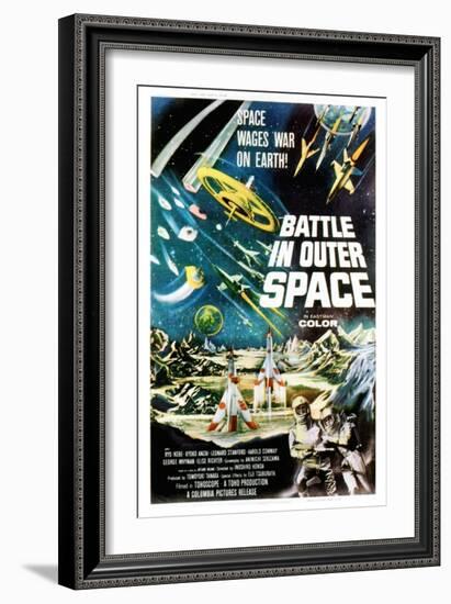 Battle In Outer Space, (AKA Uchu Daisenso), 1959-null-Framed Art Print