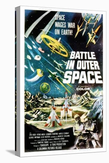 Battle In Outer Space, (AKA Uchu Daisenso), 1959-null-Stretched Canvas