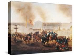 Battle in Place De La Concorde in Paris, During the Last Days of the Commune, 1871-Gustave Boulanger-Stretched Canvas