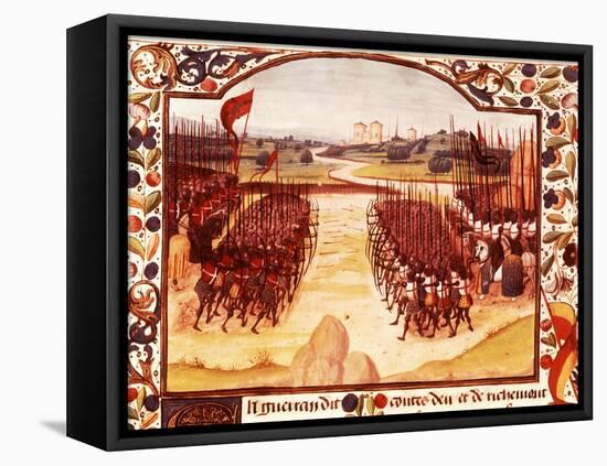 Battle of Agincourt, English army of King Henry V defeated French under Charles d'Albret-null-Framed Stretched Canvas