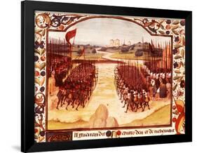 Battle of Agincourt, English army of King Henry V defeated French under Charles d'Albret-null-Framed Giclee Print