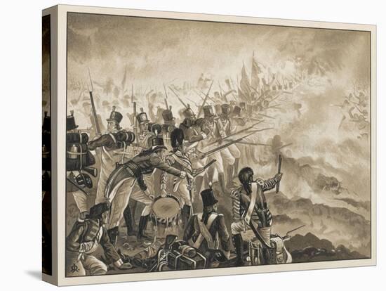 Battle of Alexandria: The 28th Regiment in Action During the Battle-J. Marshman-Stretched Canvas