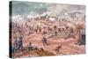 Battle of Allatoona Pass, Pub. L Prang & Co., 1886 (Colour Litho)-Thure De Thulstrup-Stretched Canvas