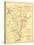 Battle of Antietam - Civil War Panoramic Map - Antietam, MD-Lantern Press-Stretched Canvas