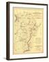 Battle of Antietam - Civil War Panoramic Map - Antietam, MD-Lantern Press-Framed Art Print