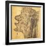 Battle of Antietam - Civil War Panoramic Map - Antietam, MD-Lantern Press-Framed Art Print