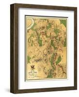 Battle of Antietam - Civil War Panoramic Map - Antietam, MD-Lantern Press-Framed Art Print