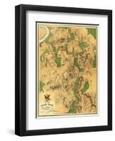 Battle of Antietam - Civil War Panoramic Map - Antietam, MD-Lantern Press-Framed Art Print