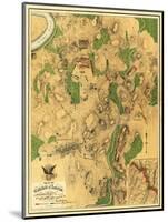 Battle of Antietam - Civil War Panoramic Map - Antietam, MD-Lantern Press-Mounted Art Print