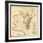 Battle of Antietam - Civil War Panoramic Map - Antietam, MD-Lantern Press-Framed Art Print