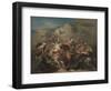 Battle of Arab Horsemen around a Standard (Bataille De Cavaliers Arabes Autour D'un Étendard), 1854-Theodore Chasseriau-Framed Giclee Print