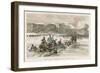 Battle of Austerlitz Russians Retreat Across the Frozen Lake Satschan-F. De Myrbach-Framed Art Print