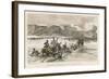 Battle of Austerlitz Russians Retreat Across the Frozen Lake Satschan-F. De Myrbach-Framed Art Print