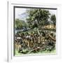 Battle of Bad Axe in Wisconsin, Ending the Black Hawk War, c.1832-null-Framed Giclee Print