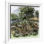 Battle of Bad Axe in Wisconsin, Ending the Black Hawk War, c.1832-null-Framed Giclee Print