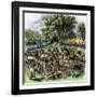 Battle of Bad Axe in Wisconsin, Ending the Black Hawk War, c.1832-null-Framed Giclee Print