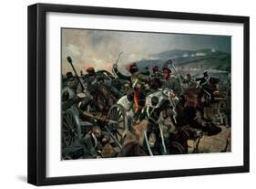 Battle of Balaclava, 25th October 1854, Relief of the Light Brigade (Colour Print)-Richard Caton Woodville II-Framed Giclee Print