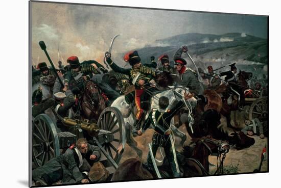 Battle of Balaclava, 25th October 1854, Relief of the Light Brigade (Colour Print)-Richard Caton Woodville II-Mounted Giclee Print