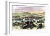 Battle of Beecher Island on the Arikaree Fork, c.1868-null-Framed Premium Giclee Print