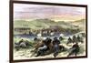 Battle of Beecher Island on the Arikaree Fork, c.1868-null-Framed Giclee Print