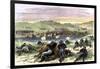 Battle of Beecher Island on the Arikaree Fork, c.1868-null-Framed Giclee Print