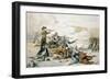 Battle of Beecher's Island, 1868 (Custer's Last Stand) C.1885 (W/C on Paper)-Frederic Remington-Framed Giclee Print