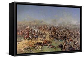 Battle of Borodino on 26th August 1812, 1913-Franz Roubaud-Framed Stretched Canvas