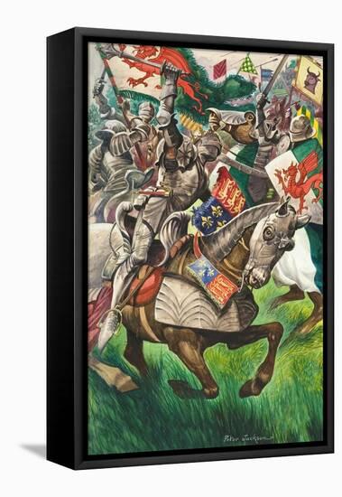 Battle of Bosworth-Peter Jackson-Framed Stretched Canvas