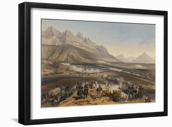 Battle of Buena Vista, 1851 (Lithograph with Hand Colouring and Gum Arabic on Paper)-Adolphe Jean-baptiste Bayot-Framed Giclee Print