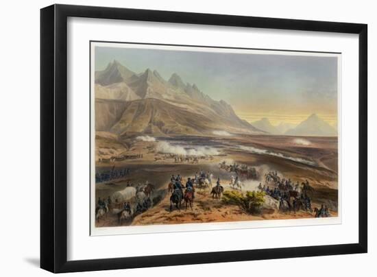 Battle of Buena Vista, from the War between the United States and Mexico, Pub. 1851 (Colour Lithogr-Carl Nebel-Framed Giclee Print