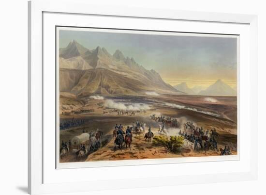 Battle of Buena Vista, from the War between the United States and Mexico, Pub. 1851 (Colour Lithogr-Carl Nebel-Framed Giclee Print