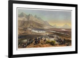 Battle of Buena Vista, from the War between the United States and Mexico, Pub. 1851 (Colour Lithogr-Carl Nebel-Framed Giclee Print