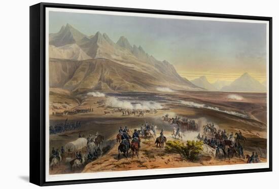 Battle of Buena Vista, from the War between the United States and Mexico, Pub. 1851 (Colour Lithogr-Carl Nebel-Framed Stretched Canvas