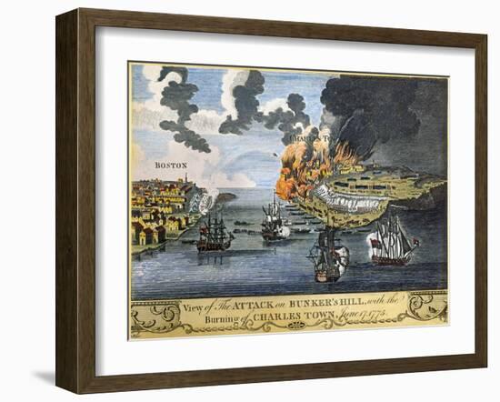 Battle of Bunker Hill, 1775-null-Framed Giclee Print