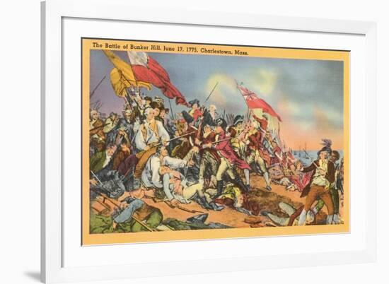 Battle of Bunker Hill Painting-null-Framed Art Print
