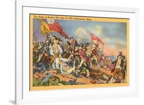 Battle of Bunker Hill Painting-null-Framed Art Print