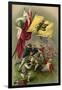 Battle of Bunker Hill with Gadsden Flag, 1899-null-Framed Giclee Print