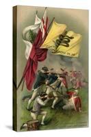 Battle of Bunker Hill with Gadsden Flag, 1899-null-Stretched Canvas