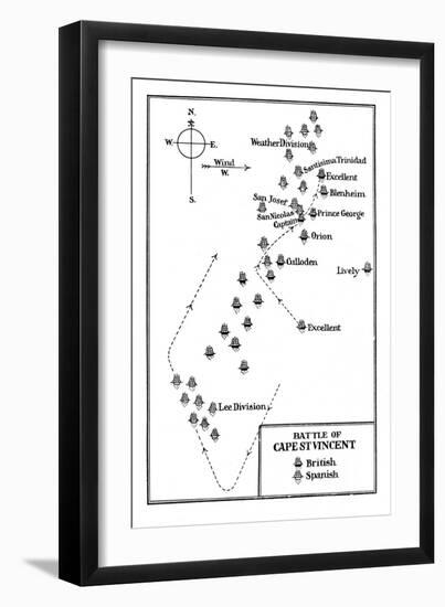 Battle of Cape St Vincent, 1797-null-Framed Giclee Print