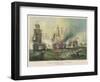 Battle of Cape St. Vincent the British Fleet Under Admiral Jervis Defeats the Spanish-T.c. Moore-Framed Art Print