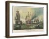 Battle of Cape St. Vincent the British Fleet Under Admiral Jervis Defeats the Spanish-T.c. Moore-Framed Art Print