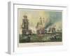 Battle of Cape St. Vincent the British Fleet Under Admiral Jervis Defeats the Spanish-T.c. Moore-Framed Art Print