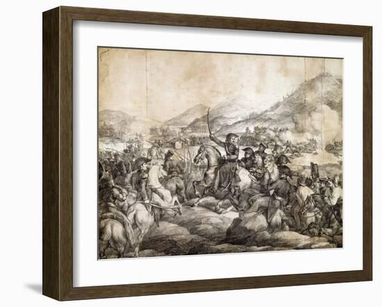 Battle of Chacabuco, February 1817, Which Decreed Victory of Jose De San Martin over Spanish-Thomas Collier-Framed Giclee Print