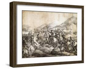 Battle of Chacabuco, February 1817, Which Decreed Victory of Jose De San Martin over Spanish-Thomas Collier-Framed Giclee Print