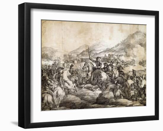 Battle of Chacabuco, February 1817, Which Decreed Victory of Jose De San Martin over Spanish-Thomas Collier-Framed Giclee Print