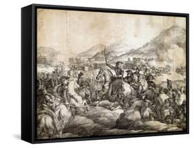 Battle of Chacabuco, February 1817, Which Decreed Victory of Jose De San Martin over Spanish-Thomas Collier-Framed Stretched Canvas