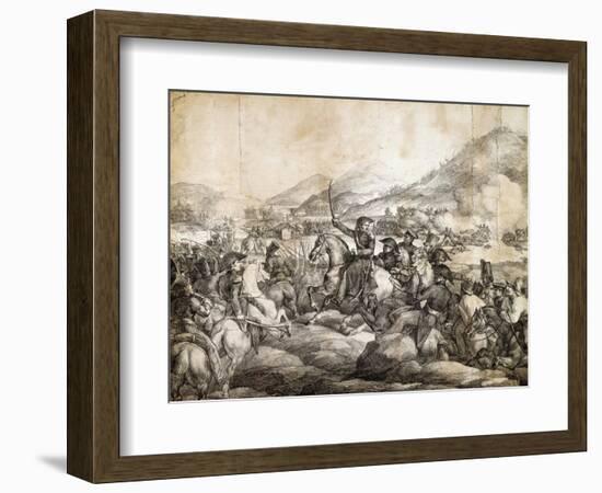 Battle of Chacabuco, February 1817, Which Decreed Victory of Jose De San Martin over Spanish-Thomas Collier-Framed Giclee Print