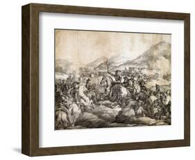 Battle of Chacabuco, February 1817, Which Decreed Victory of Jose De San Martin over Spanish-Thomas Collier-Framed Giclee Print